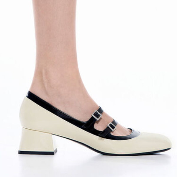 Merceditas charol bicolor de Charles & Keith