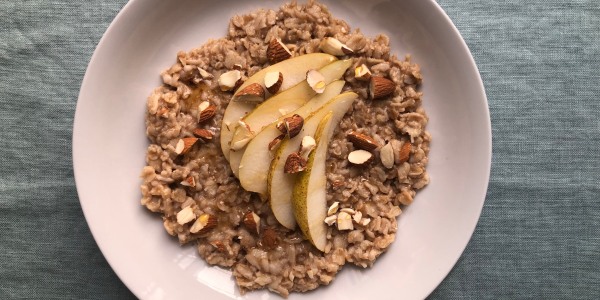 Avena con perlas y almendras