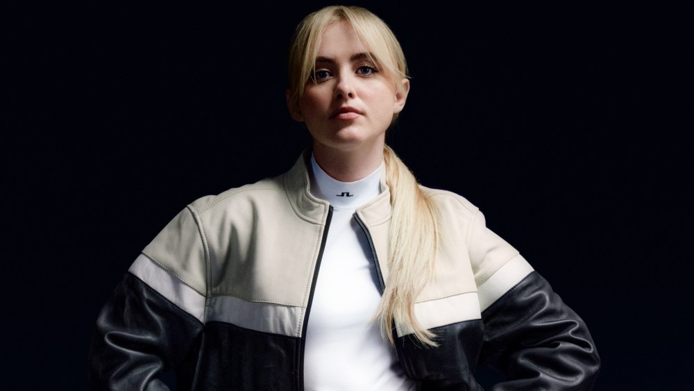Actress Kathryn Newton for J. Lindeberg.
