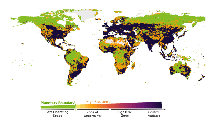 A map of at-risk land mass