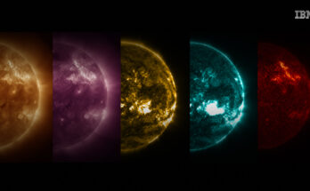 The sun's dynamic surface.