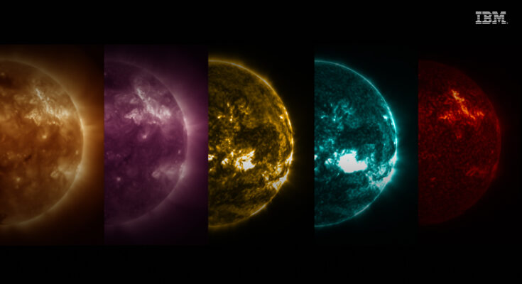 The sun's dynamic surface.