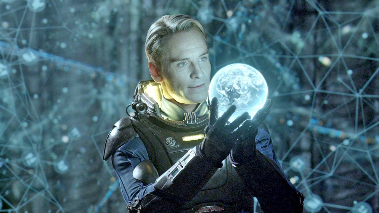 Michael Fasbender como Android Dam posee el mundo del mundo del Termeteo Bolográfico del mundo.