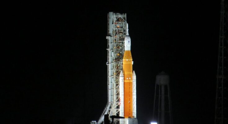 Four astronauts will board the Artemis II's Orion spacecraft and Space Launch System Rocket sometime in 2026. (Spectrum News file photo of Artemis I mission/Anthony Leone)