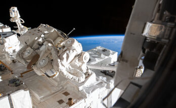 A view of the Orbiting Carbon Observatory-3 (OCO-3) payload on its way to the International Space Station in 2019. Credit: Christina Koch/NASA