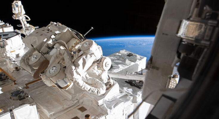 A view of the Orbiting Carbon Observatory-3 (OCO-3) payload on its way to the International Space Station in 2019. Credit: Christina Koch/NASA