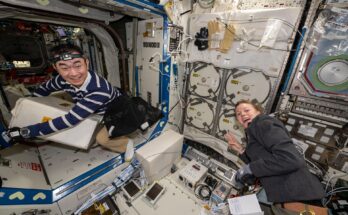 Expedition 73 Flight Engineers Kimiya Yui of JAXA (Japan Aerospace Exploration Agency) and Zena Cardman of NASA unpack some of the science, supplies, and hardware delivered aboard the SpaceX Dragon cargo spacecraft and begin installing the new gear inside the International Space Station.