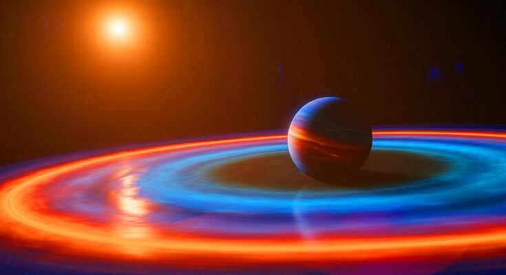 Illustration of a gas giant planet around Alpha Centauri A as detected by NASA's James Webb Space Telescope.