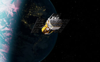 NASA’s Neil Gehrels Swift Observatory, shown in this artist’s concept, orbits Earth as it studies the ever-changing universe.