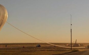 A massive helium balloon, inflated to 39 million cubic feet, carried the telescope to the edge of the atmosphere.