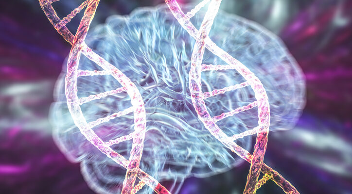 Genetic brain disorders, conceptual illustration