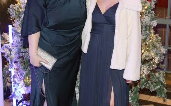 Brian McFadden y su familia salieron a una noche de fiesta el viernes para el baile de Navidad de la Fundación Keith Duffy en la Mansión de Dublín (Molly y Lilly-Sue, en la foto).