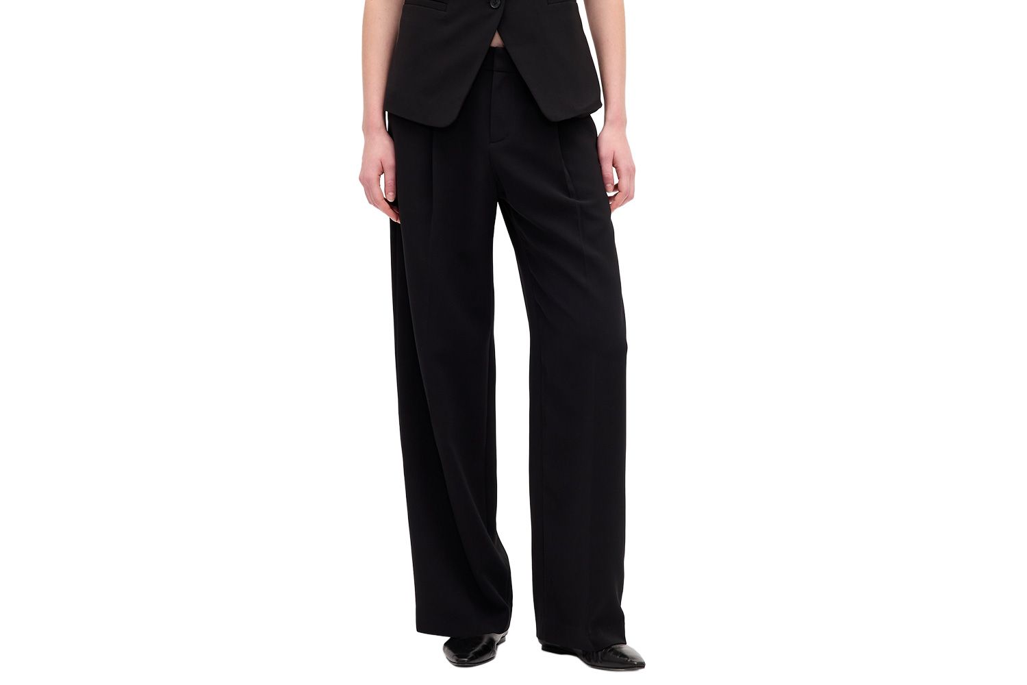 Pantalones anchos y plisados de talle bajo 365 de GAP