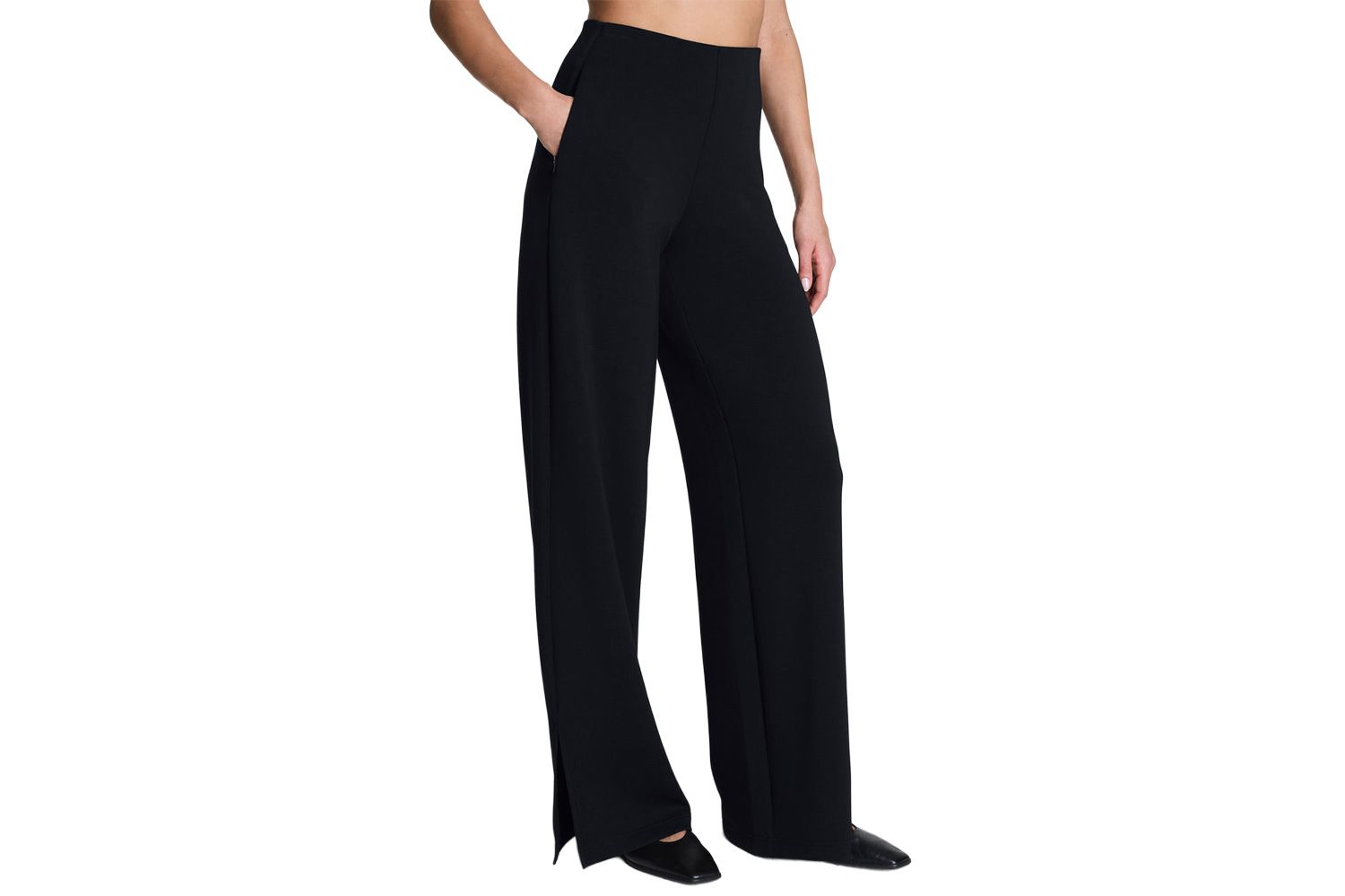 Pantalón de pernera ancha con pretina cero AirEssentials® de SPANX