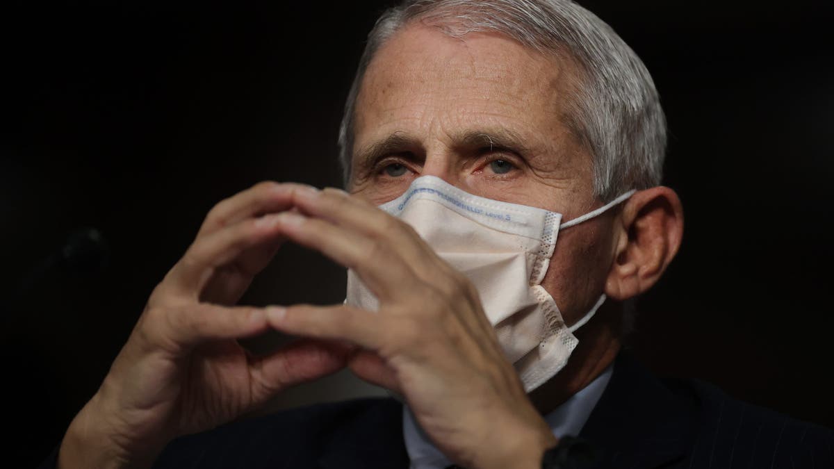 Anthony Fauci hablando ante el Comité de Salud del Senado en Washington, DC