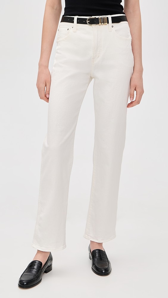 Vaqueros rectos The Longline de Madewell en blanco teja